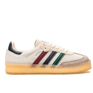x Kith x Clarks Samba "Kithmas - Multi-Color Stripes" sneakers